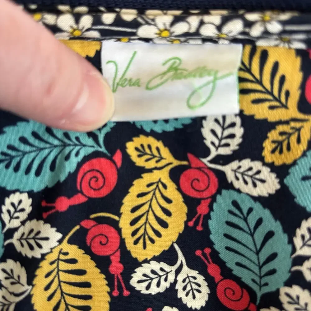 Vera Bradley quilted cotton zip around tablet cover travel case sleeve pink blue
